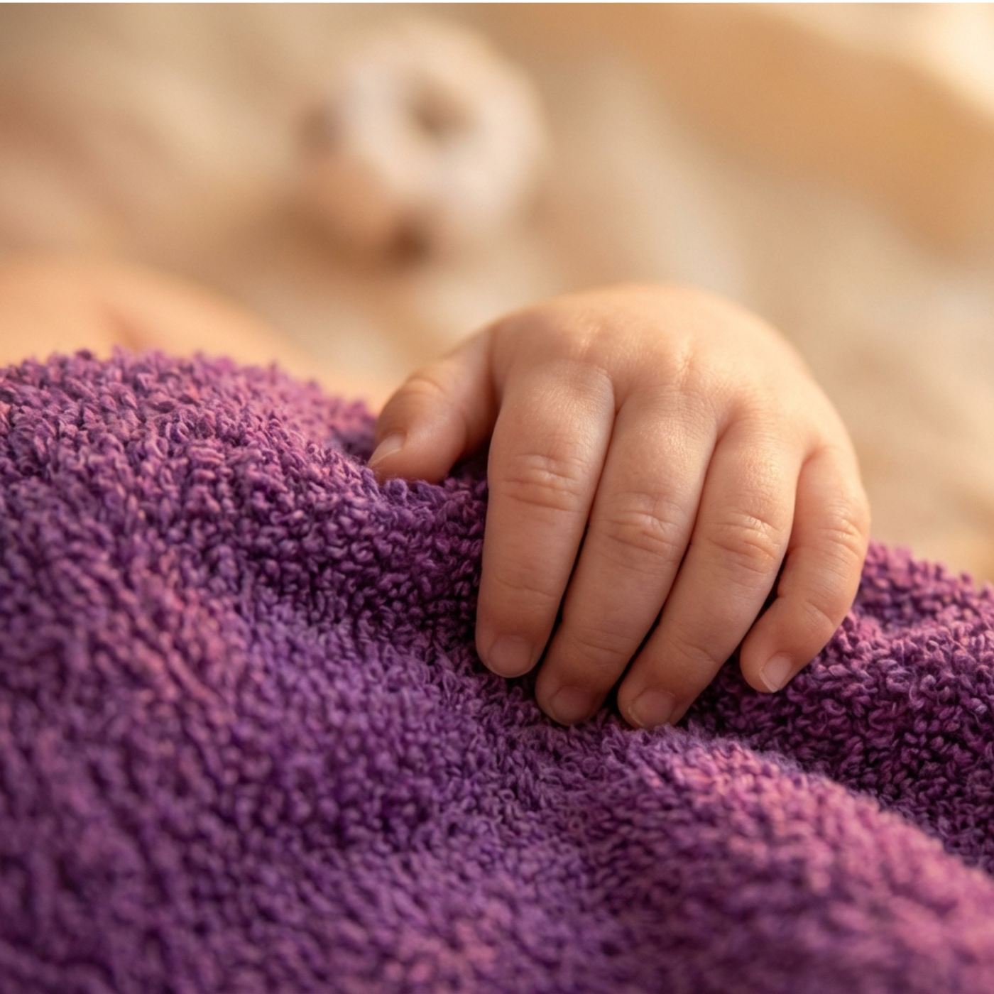 Detail dikke zachte paarse hotel handdoek lang:"nl"