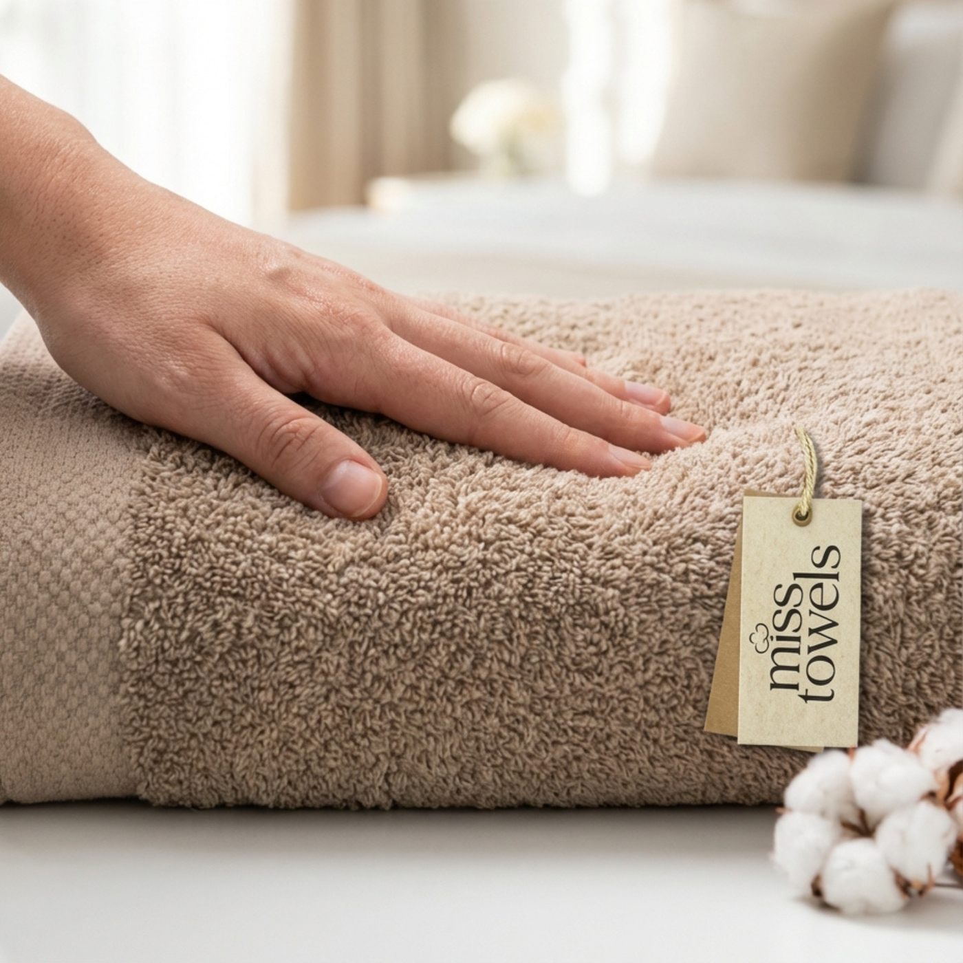 Dikke zachte kastanje bruine hotel handdoek  lang:"nl"