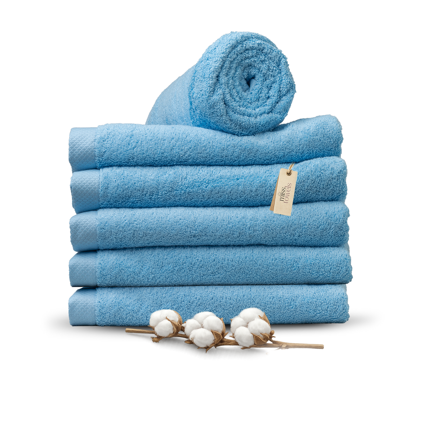 Hotel handdoeken 6 stuks 70x140 hemelsblauw