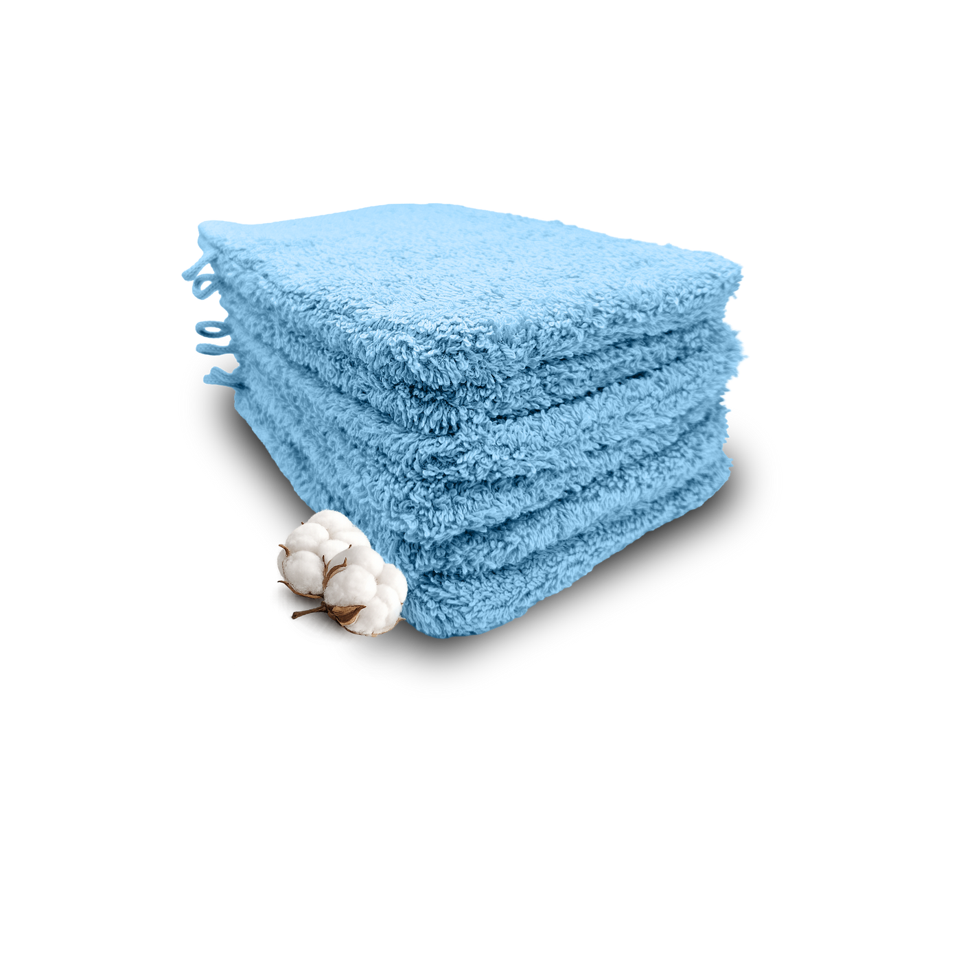 Hotel washandjes hemelsblauw