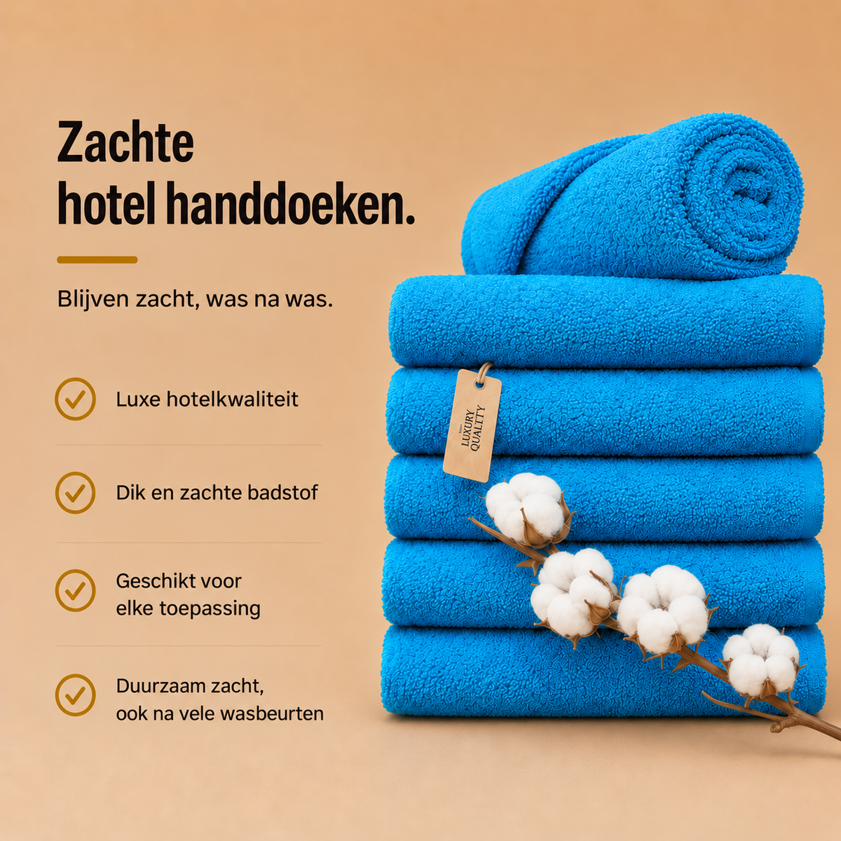 Zachte hotel handdoeken lang:"nl"