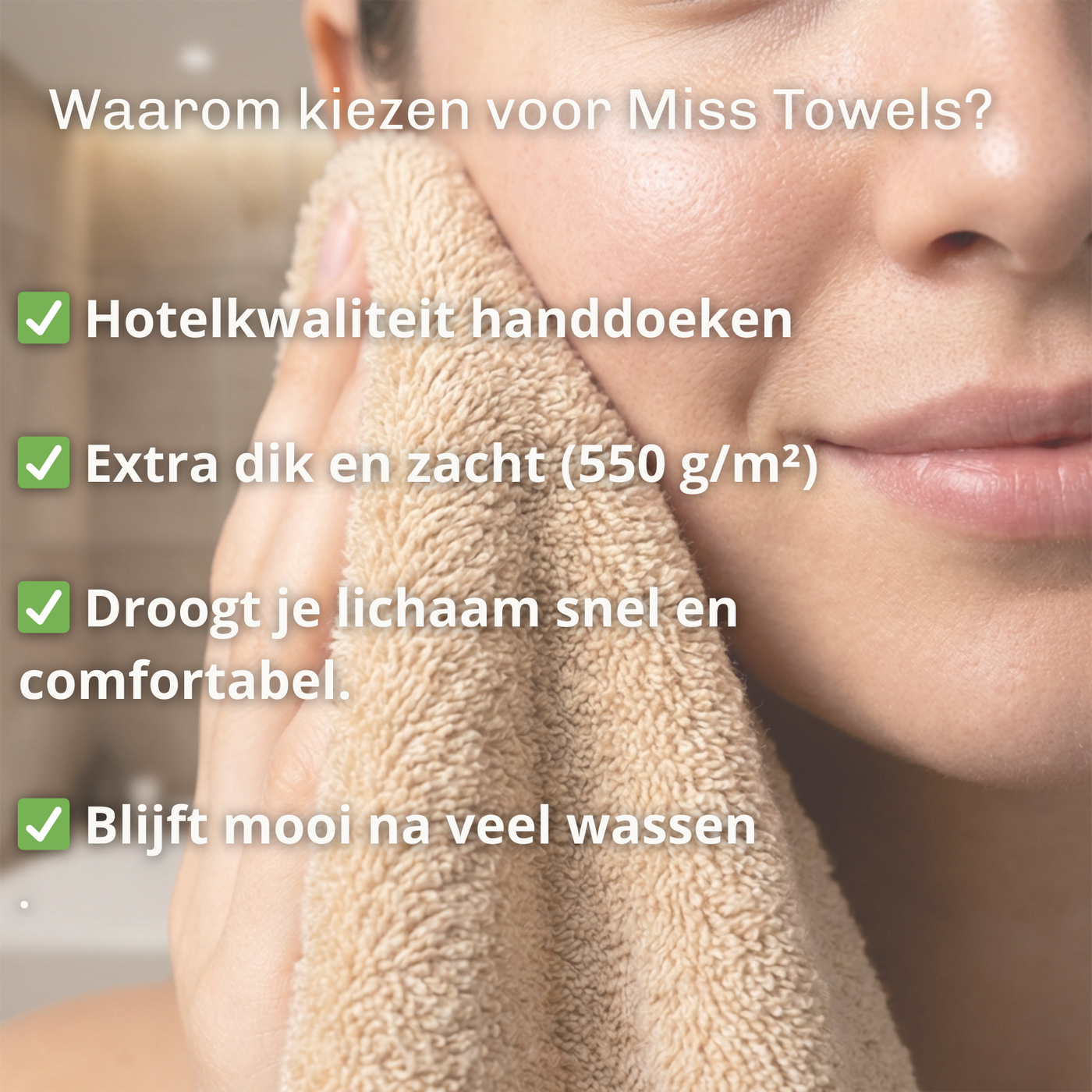 Voordelen zand bruine hotel handdoeken Miss Towels lang:"nl"